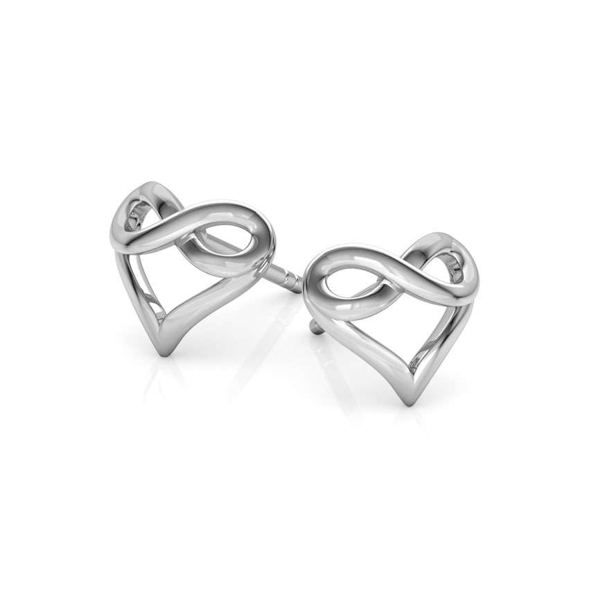 Infinity Love Gold Stud Earrings
