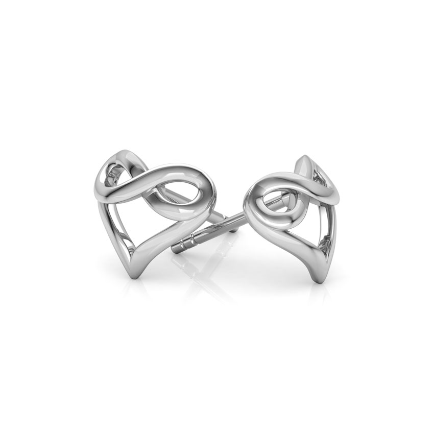 Infinity Love Gold Stud Earrings