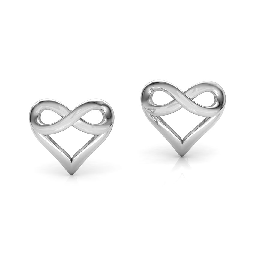 Infinity Love Gold Stud Earrings