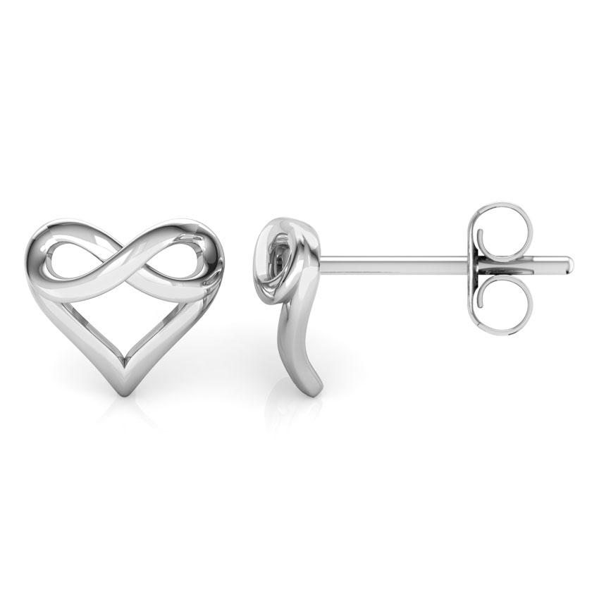 Infinity Love Gold Stud Earrings