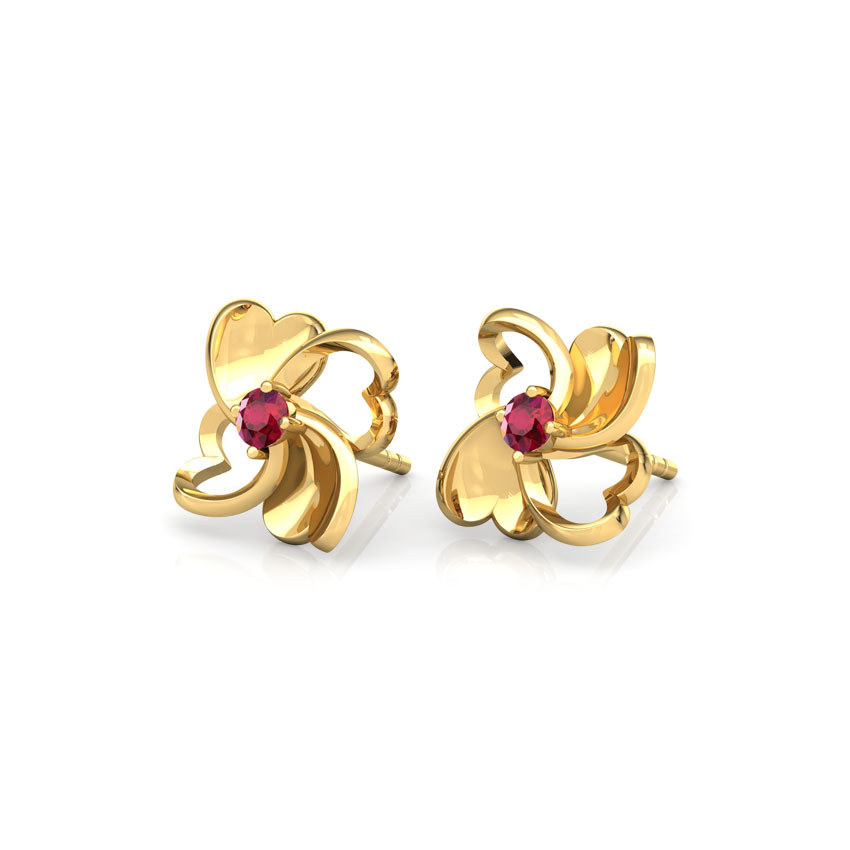 Heart Quad Stud Earrings