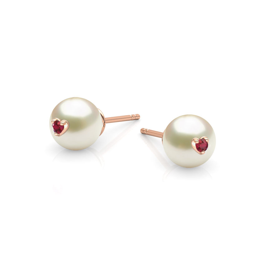 Pearl Love Stud Earrings