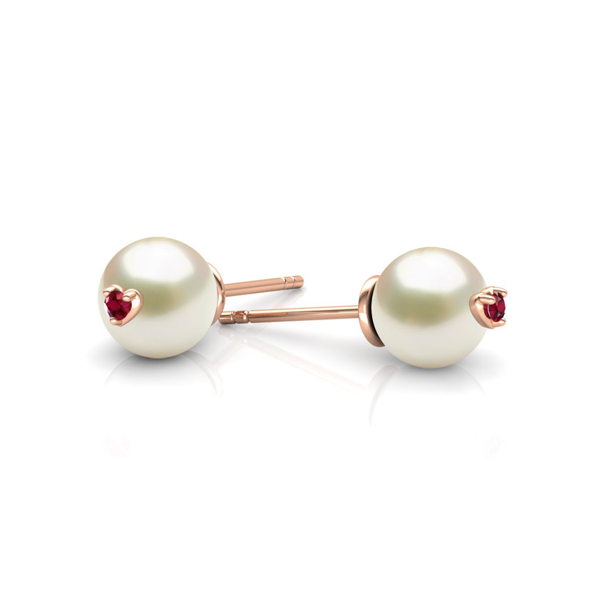 Pearl Love Stud Earrings