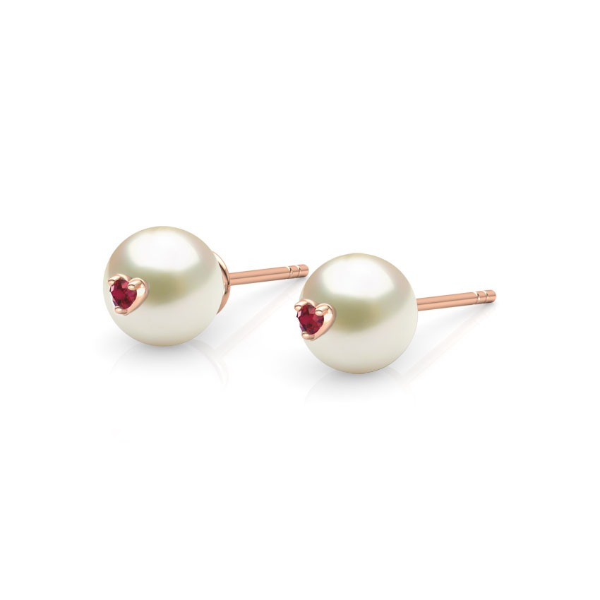 Pearl Love Stud Earrings