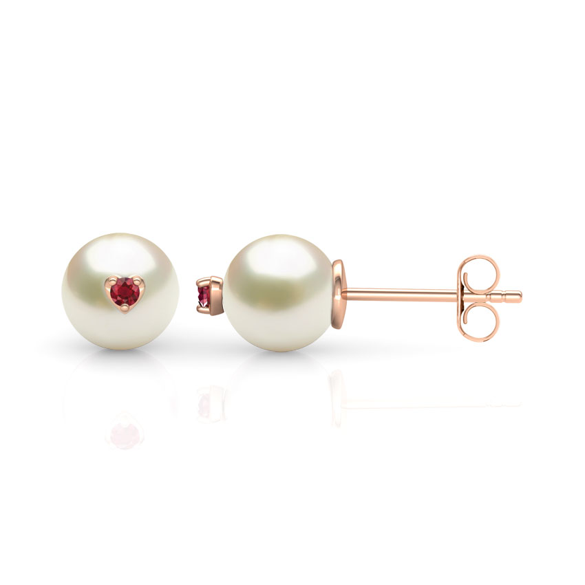 Pearl Love Stud Earrings