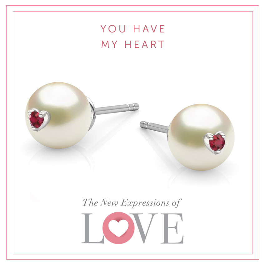 Pearl Love Stud Earrings Pearl Love Stud Earrings