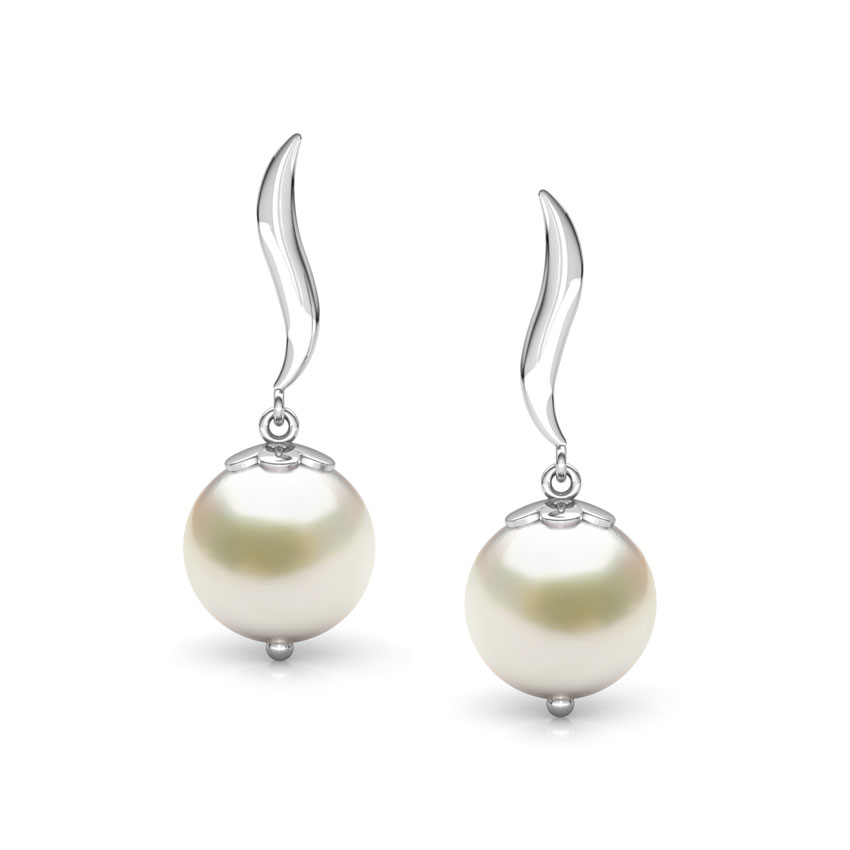 Snow Drop Pearl Earrings