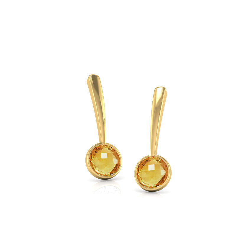 Svelte Citrine Stud Earrings