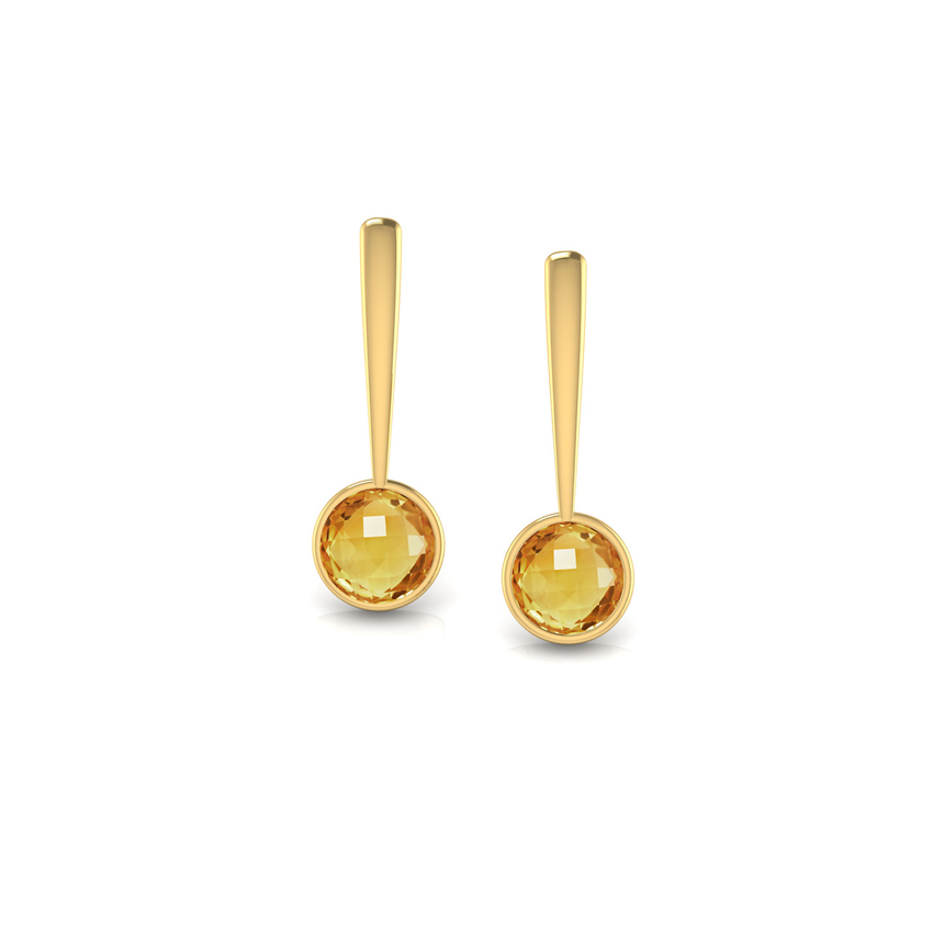 Svelte Citrine Gemstone Stud Earrings Svelte Citrine Gemstone Stud Earrings