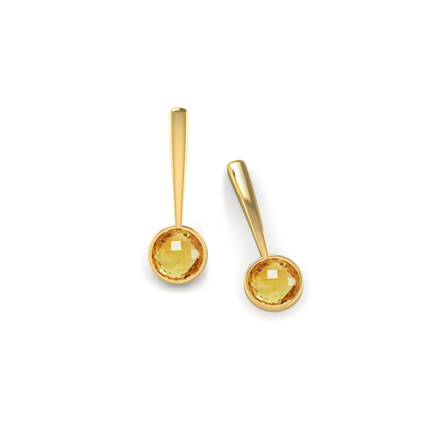 Svelte Citrine Gemstone Stud Earrings Svelte Citrine Gemstone Stud Earrings