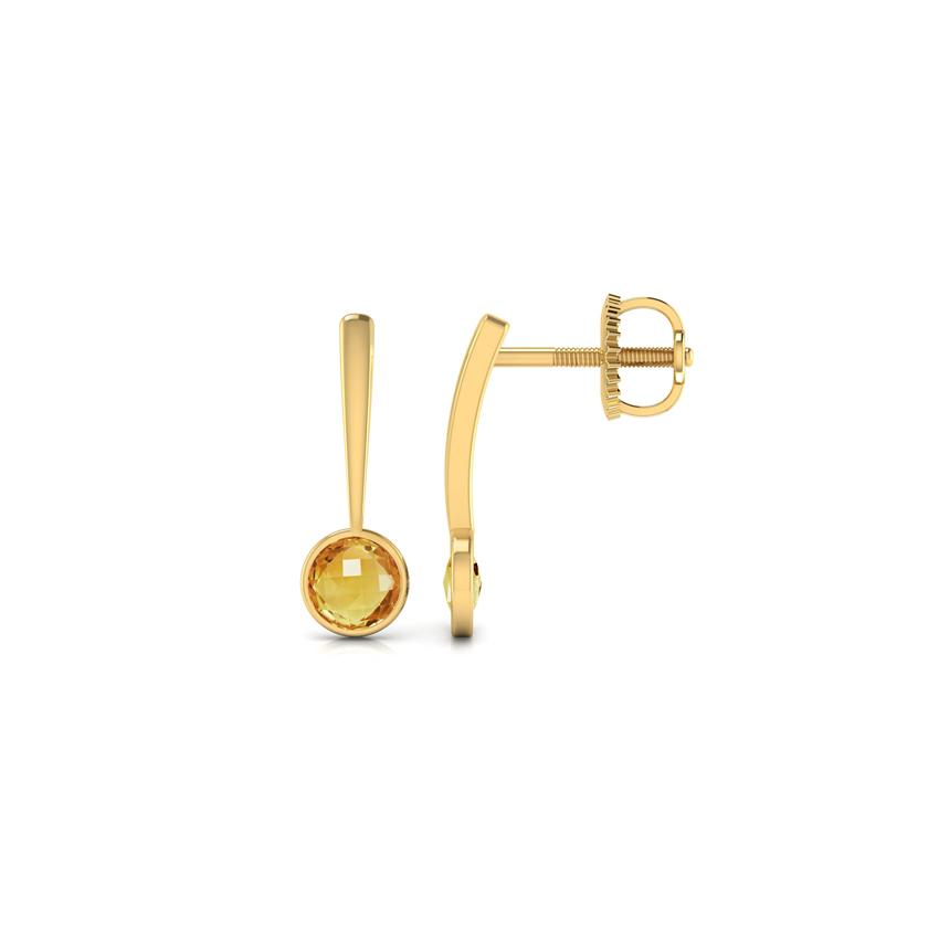Svelte Citrine Gemstone Stud Earrings Svelte Citrine Gemstone Stud Earrings