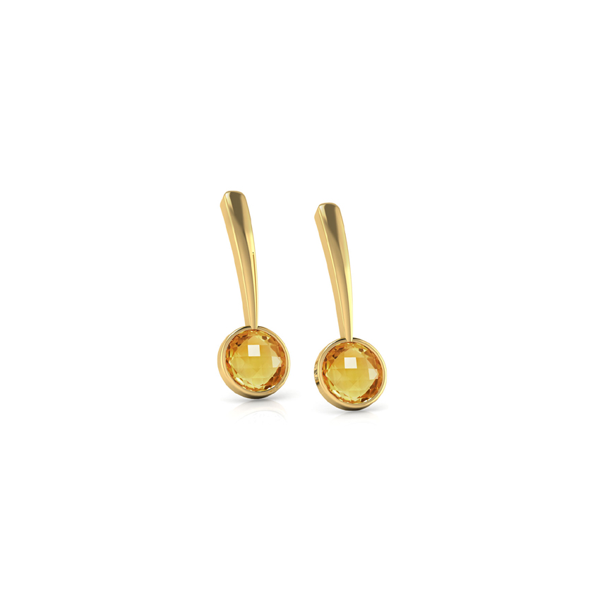 Svelte Citrine Gemstone Stud Earrings Svelte Citrine Gemstone Stud Earrings