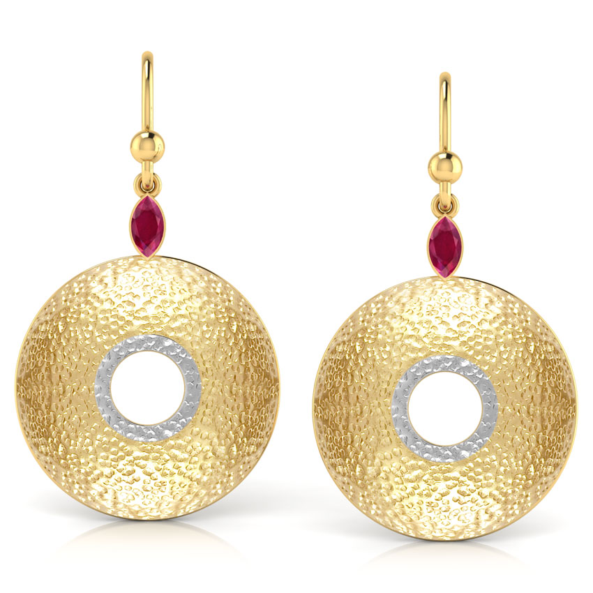 Encircle Hammer Drop Earrings