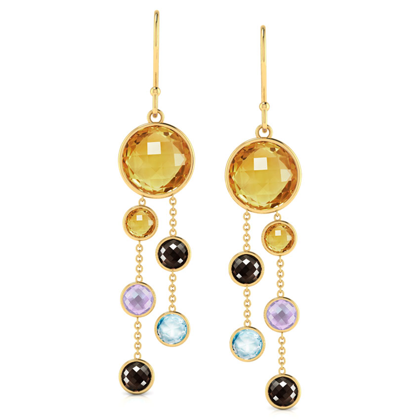 Orb Gemstone Drop Earrings