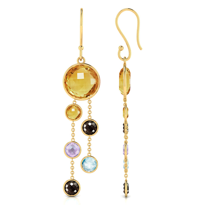 Orb Gemstone Drop Earrings