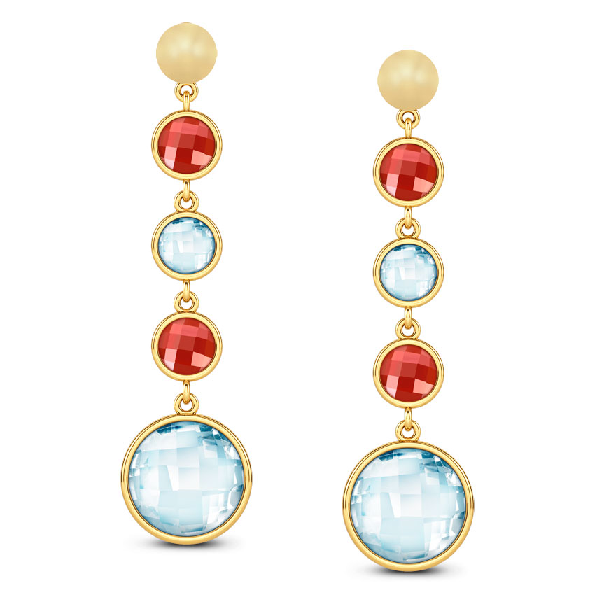 Serie Multi-Stone Drop Earrings
