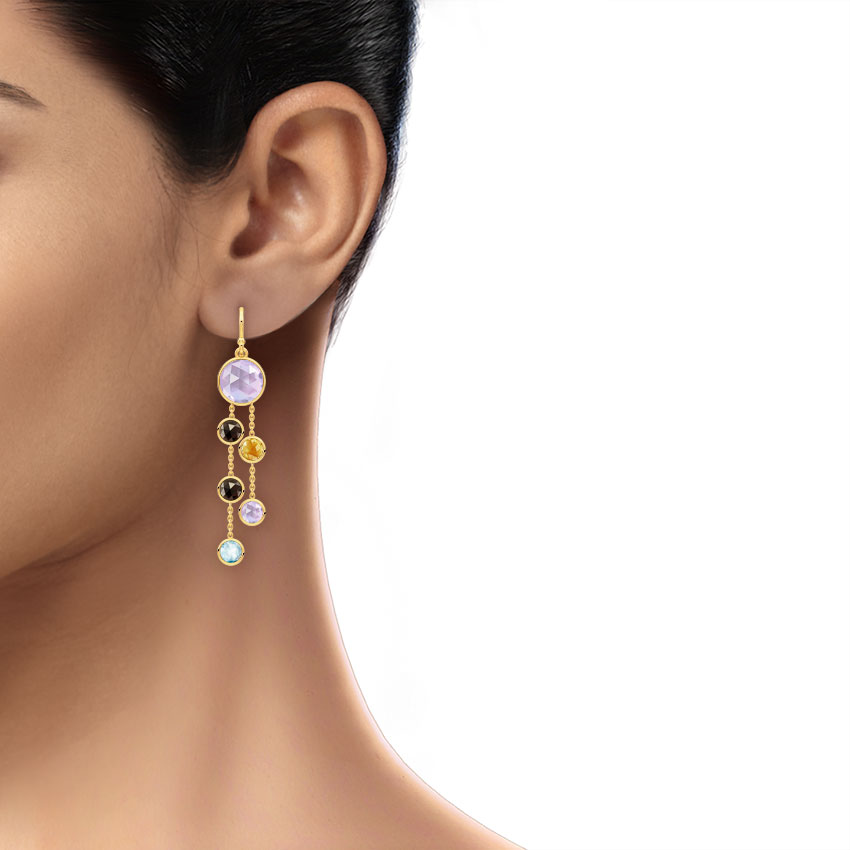 Sway Gemstone Drop Earrings