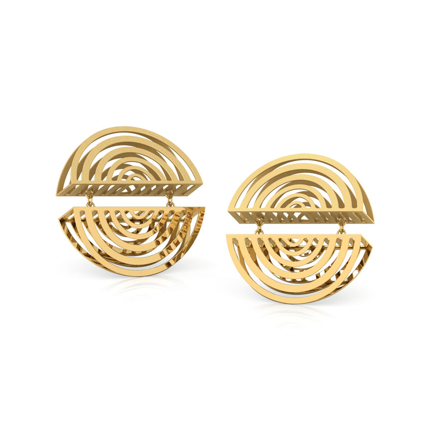 Spiral Drop Gold Earrings Spiral Drop Gold Earrings