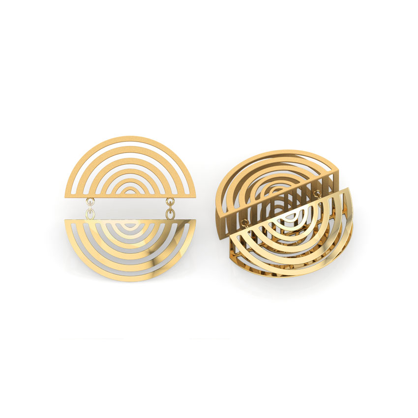 Spiral Drop Gold Earrings Spiral Drop Gold Earrings