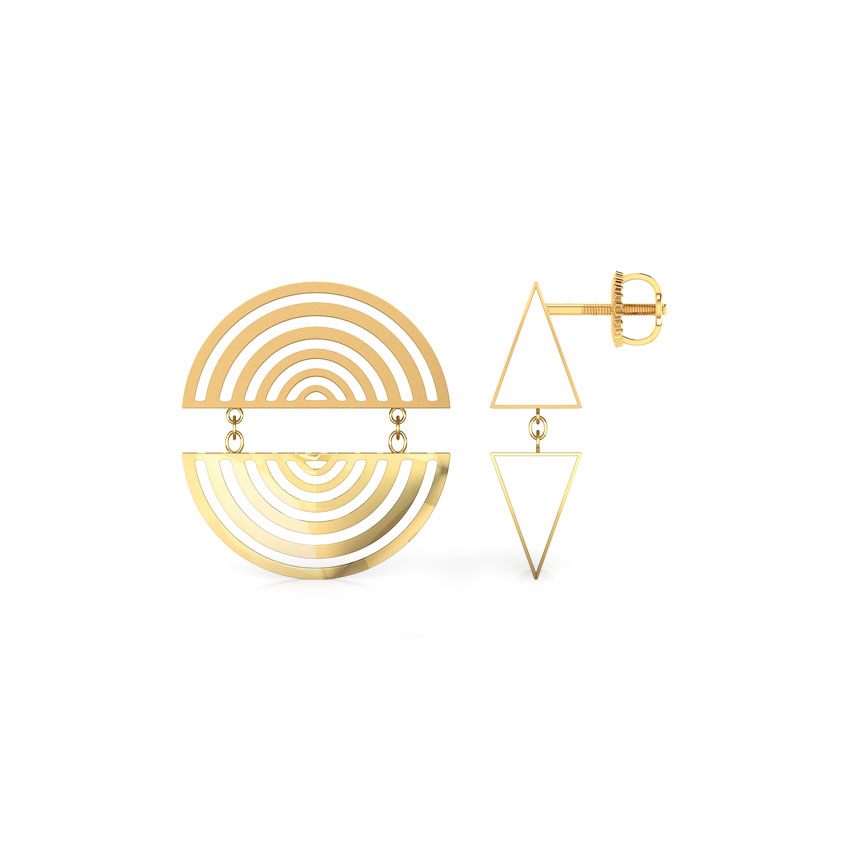 Spiral Drop Gold Earrings Spiral Drop Gold Earrings