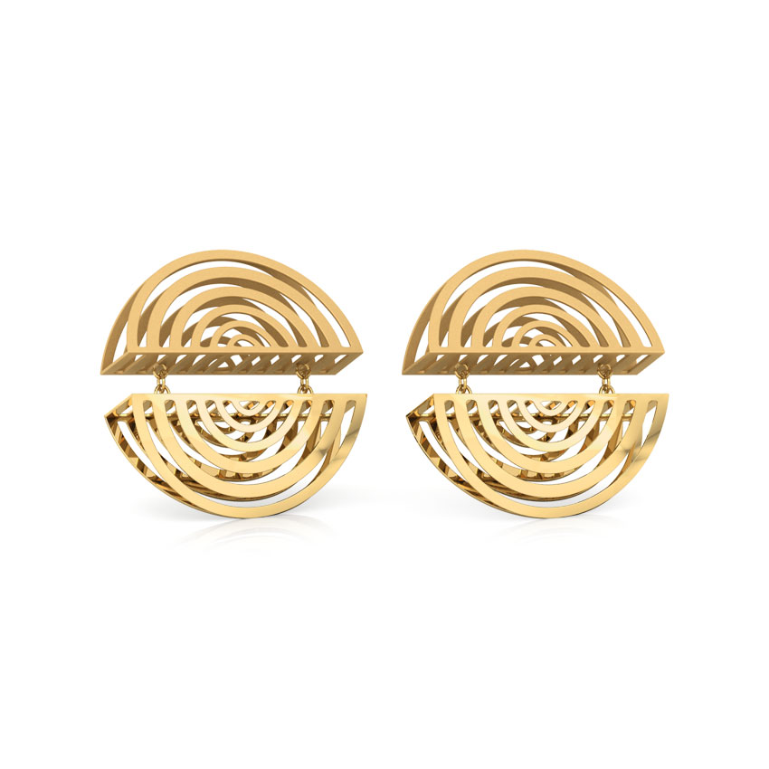Spiral Drop Gold Earrings Spiral Drop Gold Earrings