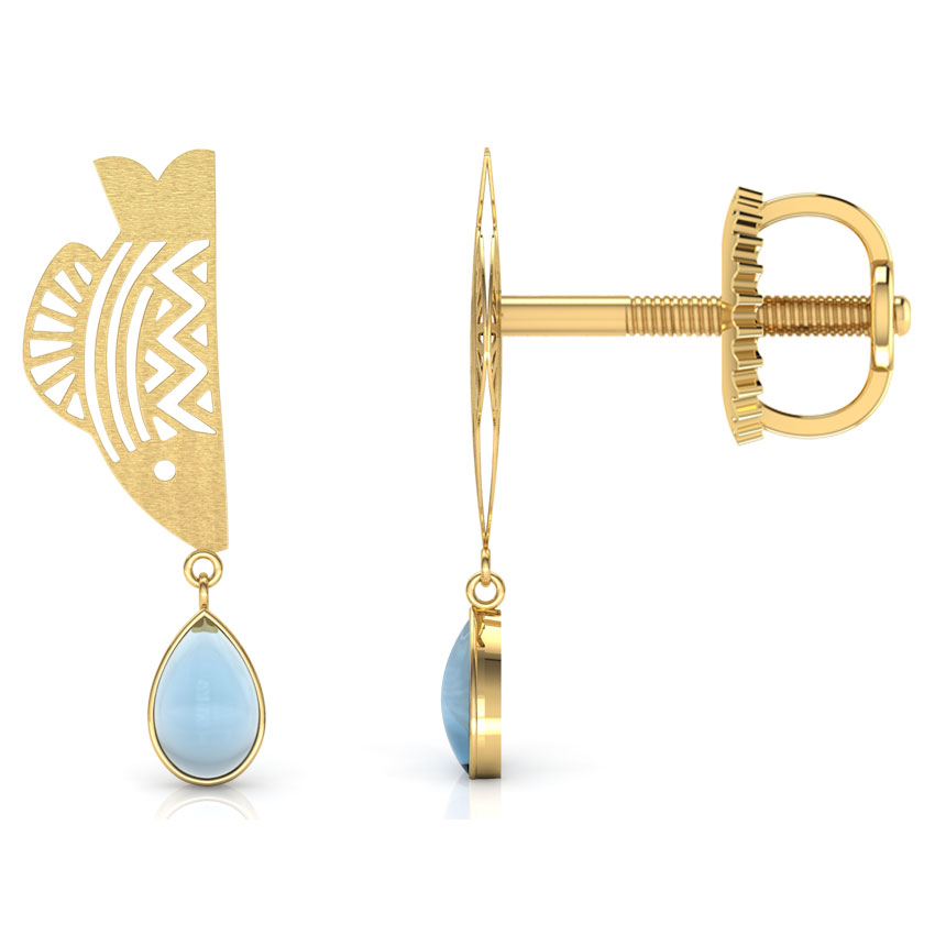 Matsya Linear Gemstone Drop Earrings Matsya Linear Gemstone Drop Earrings