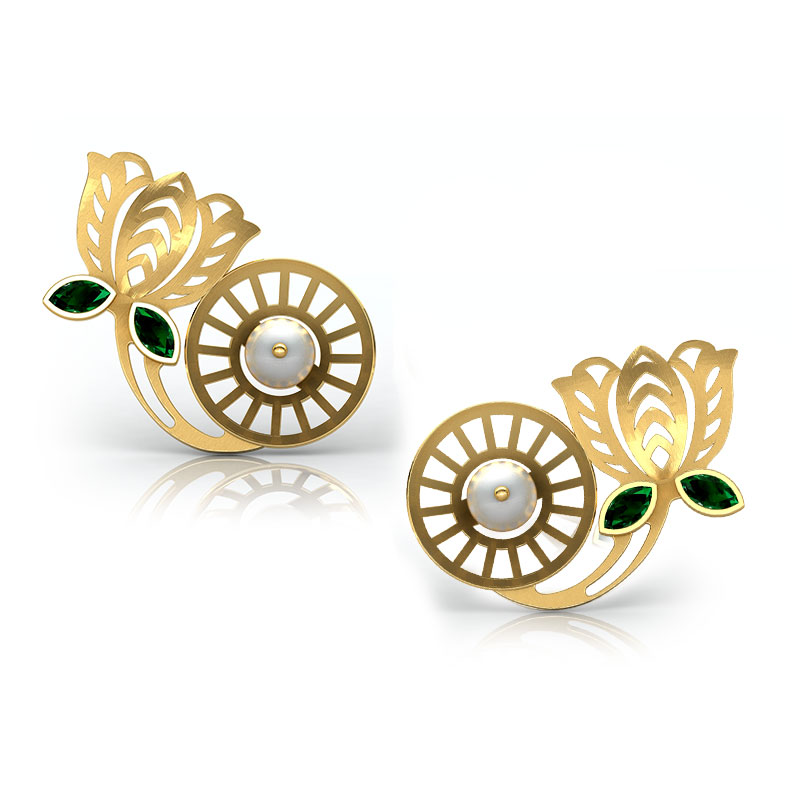 Padma Intricate Stud Earrings