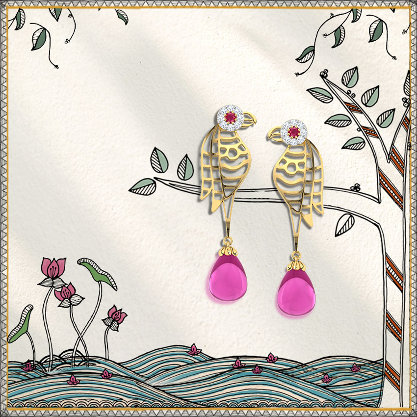 Kira Lattice Gemstone Drop Earrings