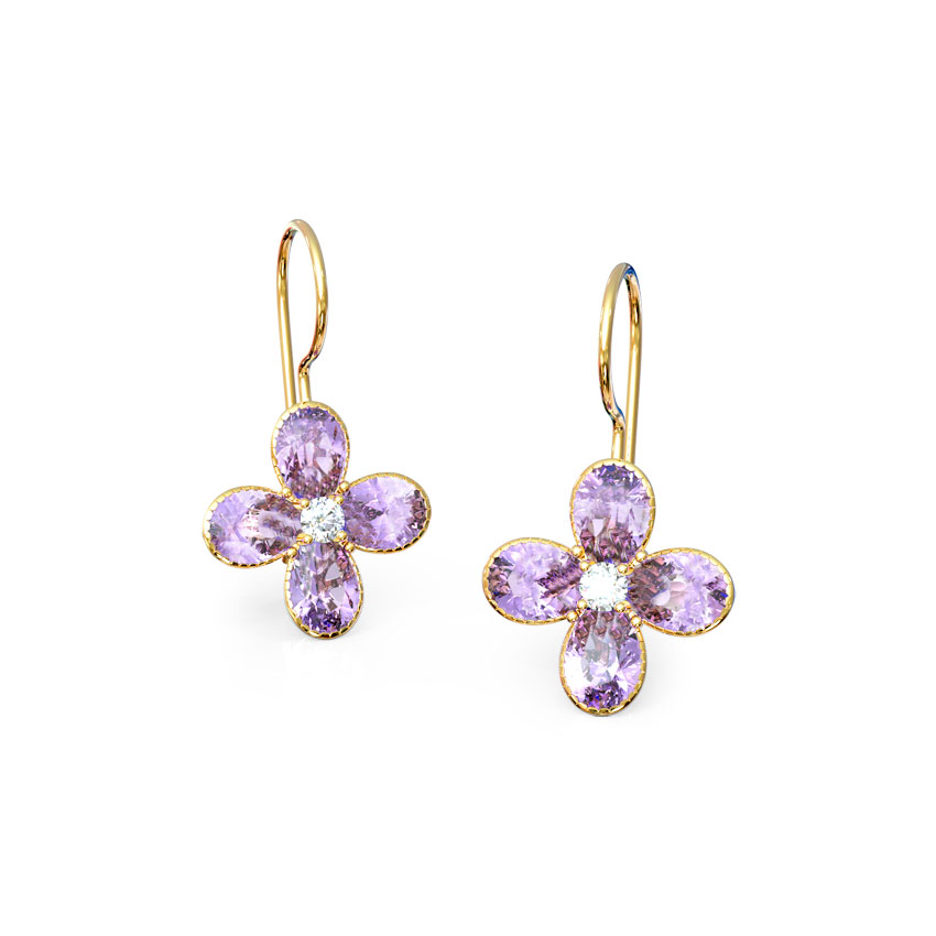 Purple Crush Drop Earrings