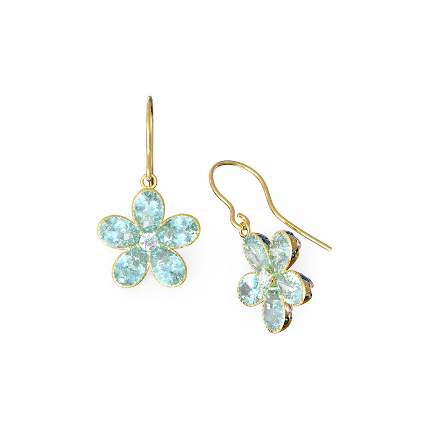 Blue Crush Gemstone Drop Earrings