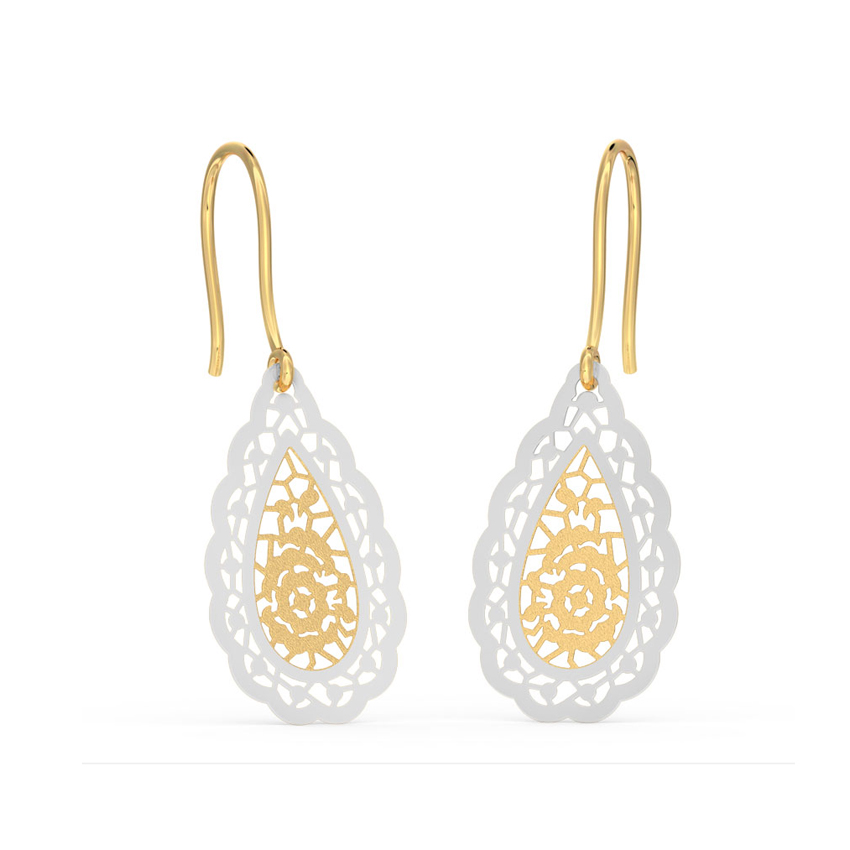 Pear Cutout Drop Earrings