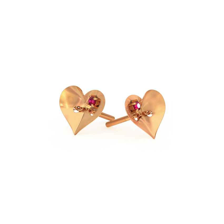 Passion Love Lock Stud Earrings