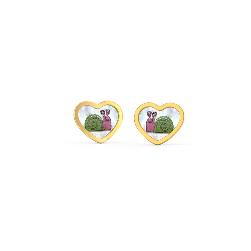 Funky Snail Stud Earrings