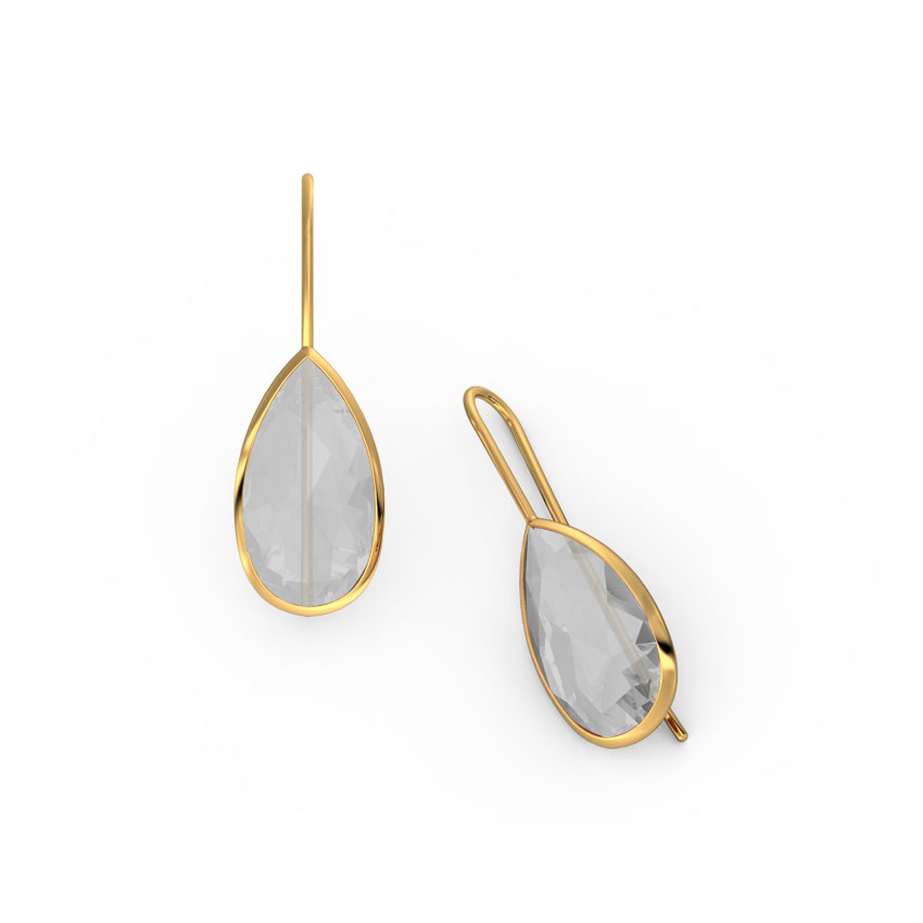 Quartz Gemstone Drop Earrings