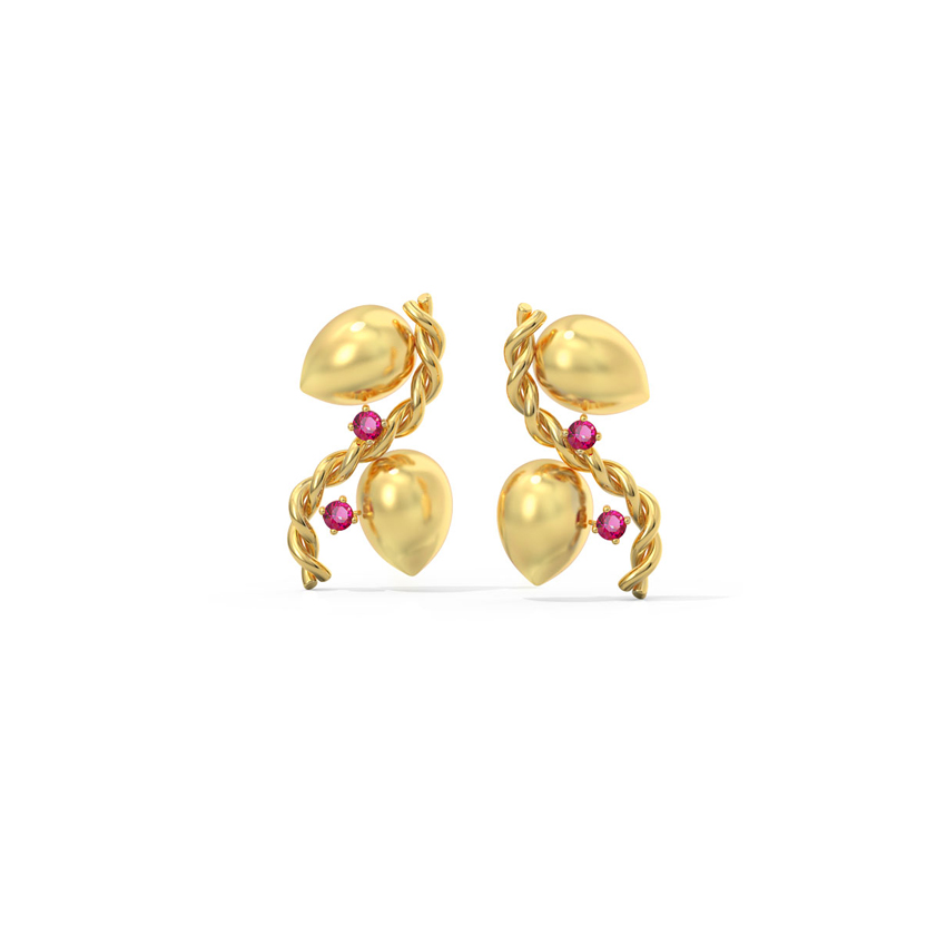 Double Twist Stud Earrings