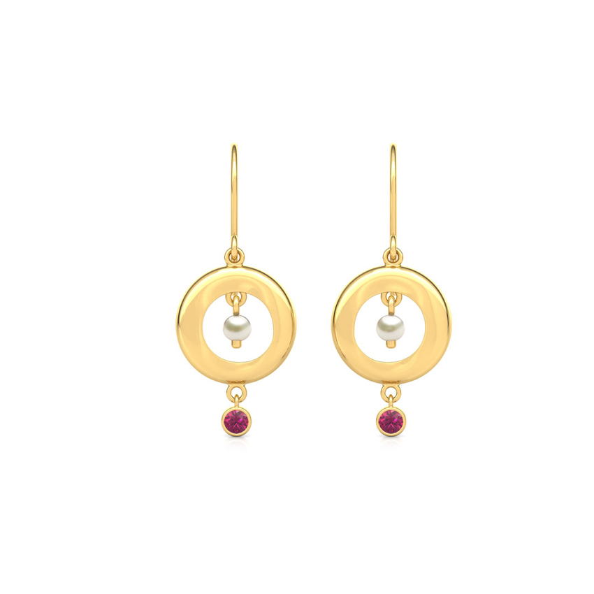 Elsa Encircle Gemstone Drop Earrings Elsa Encircle Gemstone Drop Earrings