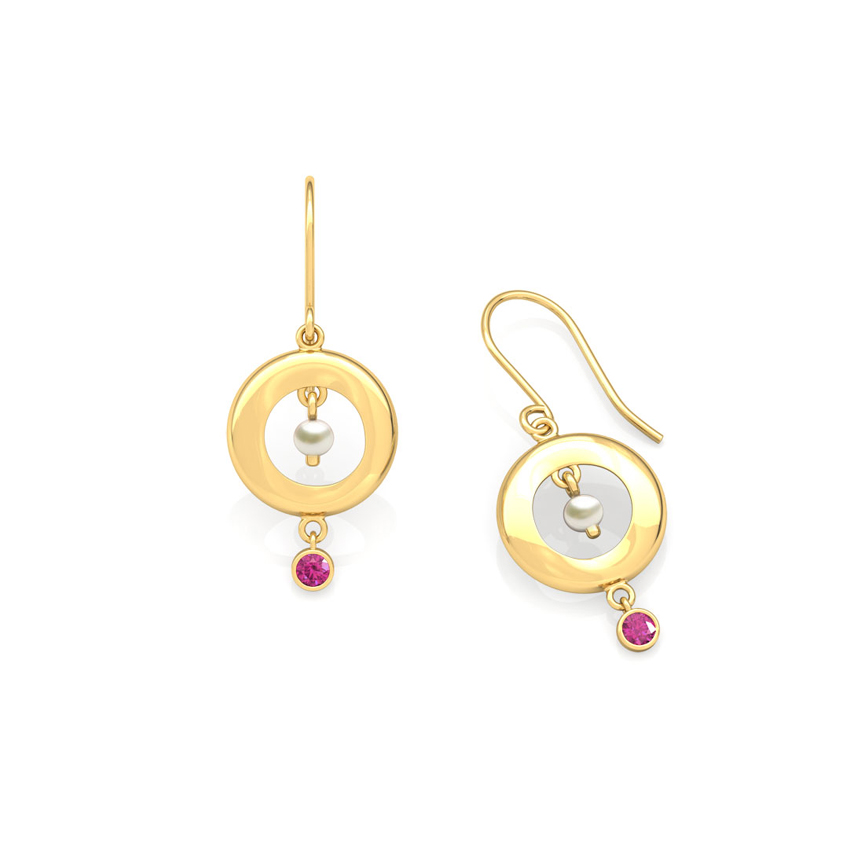 Elsa Encircle Gemstone Drop Earrings Elsa Encircle Gemstone Drop Earrings