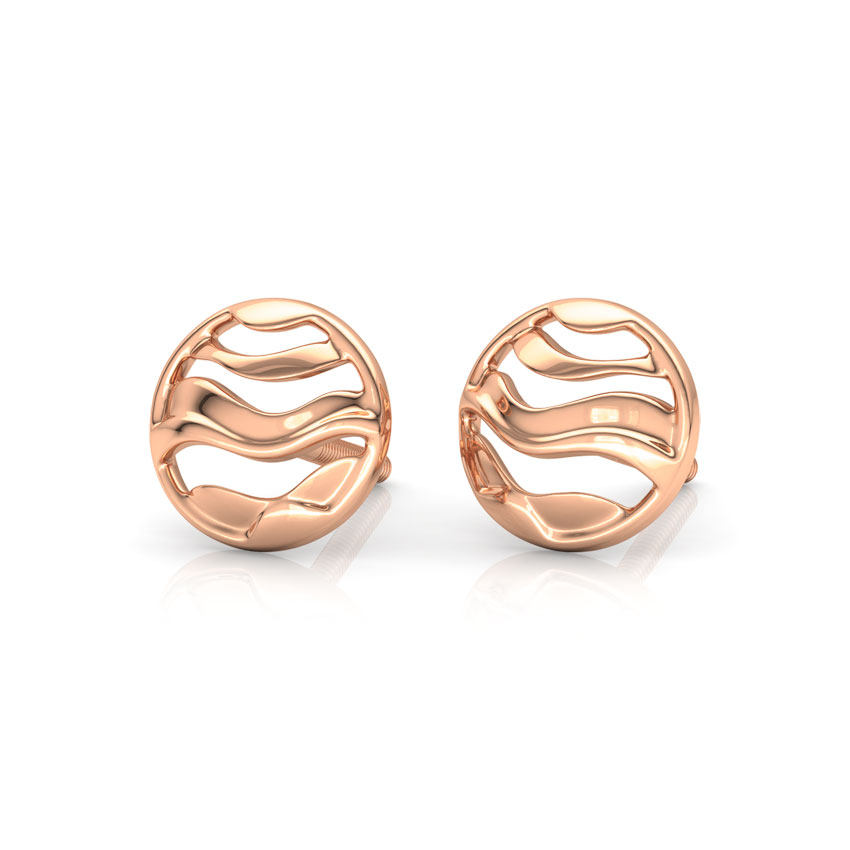 Encircle Wave Stud Earrings