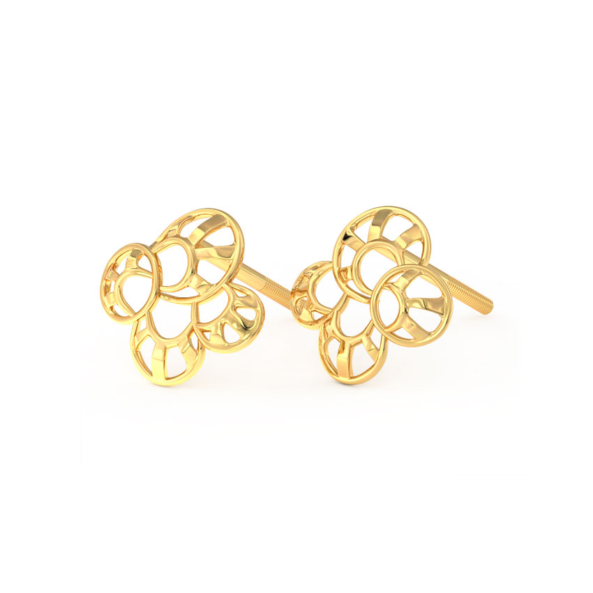 Interlooped Circlets Stud Earrings