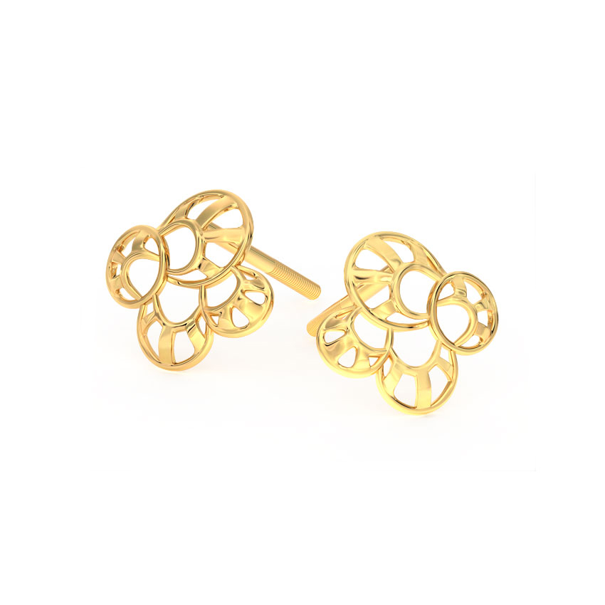 Interlooped Circlets Stud Earrings