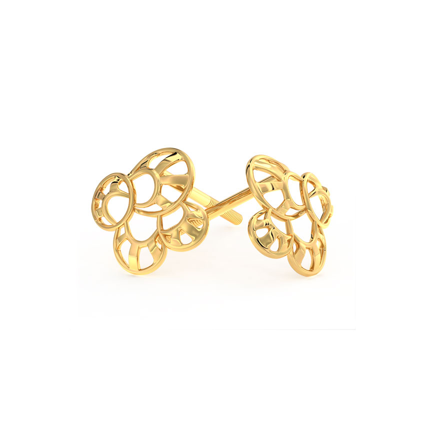 Interlooped Circlets Stud Earrings