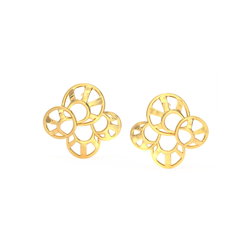 Interlooped Circlets Stud Earrings
