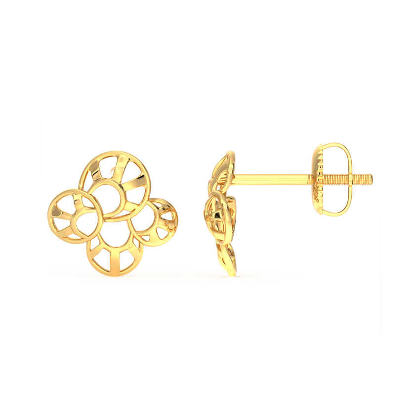 Interlooped Circlets Stud Earrings