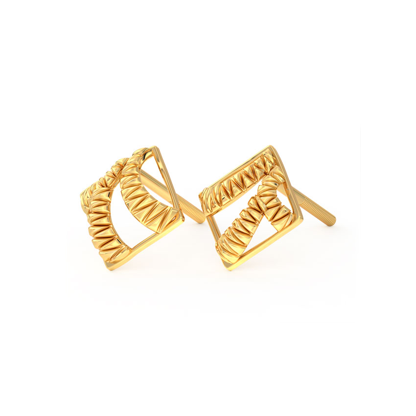 Ruffle Quad Stud Earrings