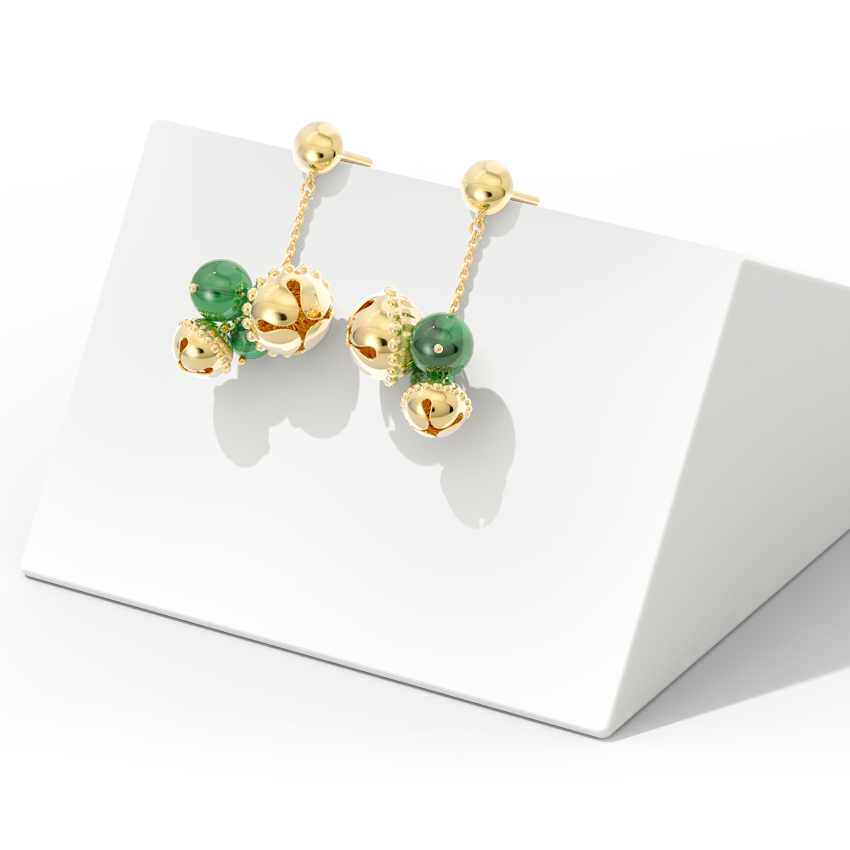 Mrinalini Gold Drop Earrings