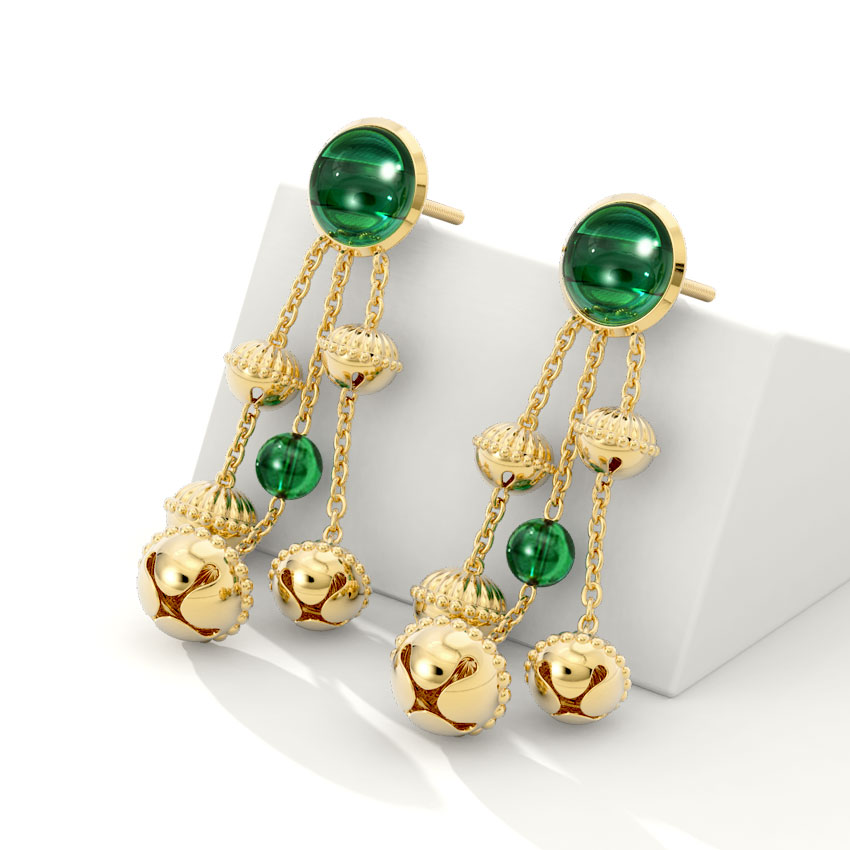 Leela Gold Drop Earrings