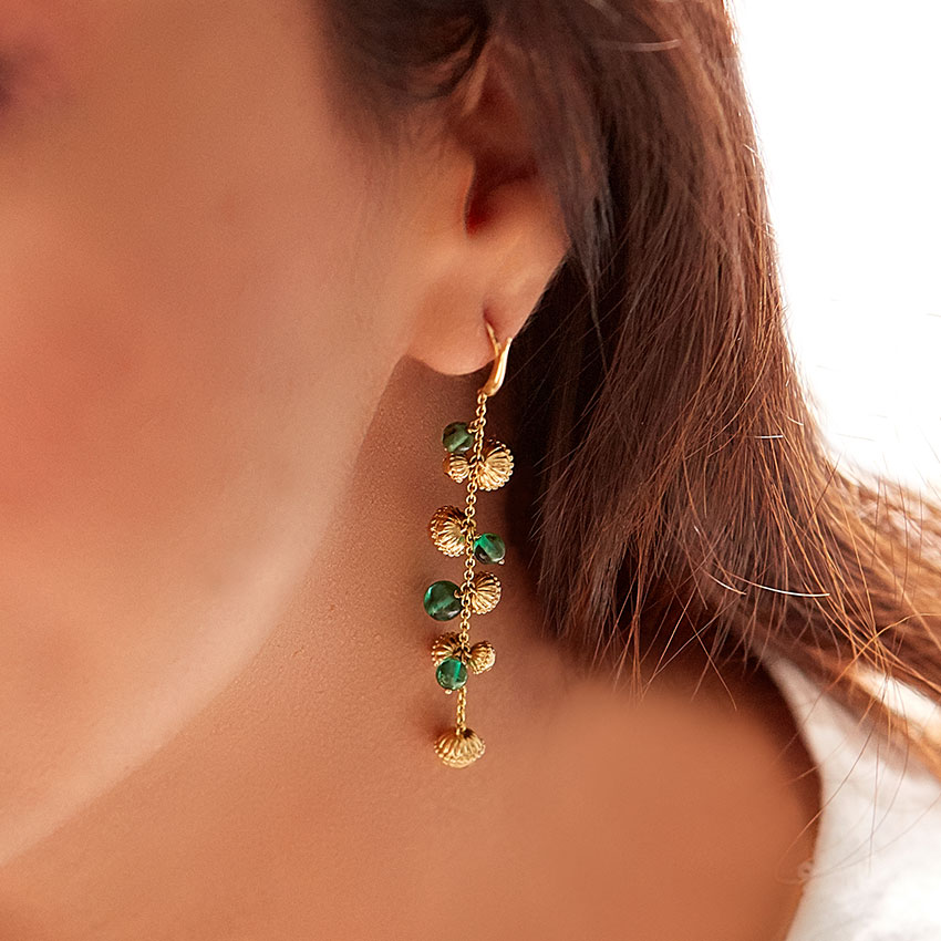 Viji Gold Drop Earrings