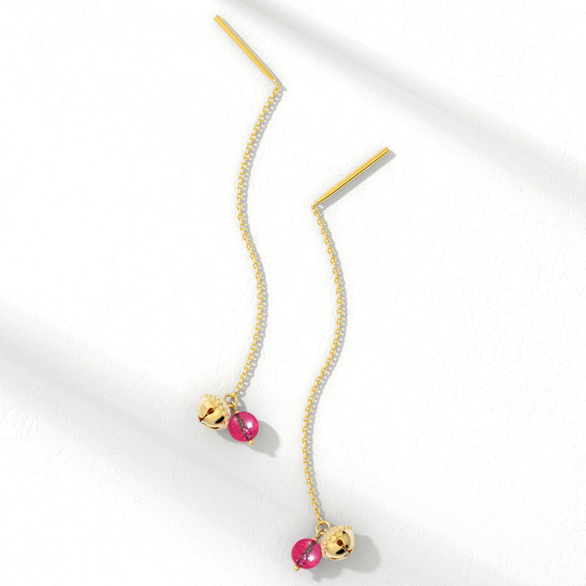 Meenakshi Gemstone Sui Dhaga Earrings