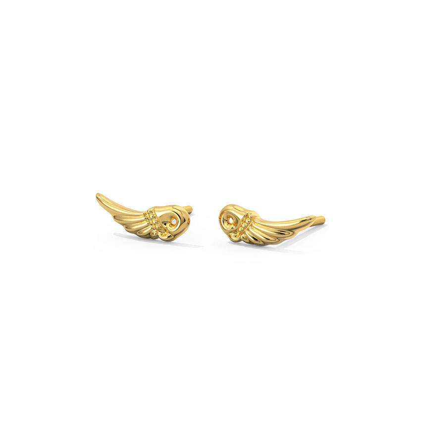 Gold Earrings 18 Karat Yellow Gold Adya Gold Stud Earrings