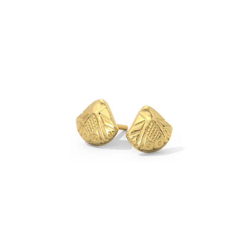 Kavya Classic Gold Stud Earrings